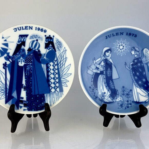 1973 “Julen” Christmas Plate Bebudelsen Promise of the Saviour Angel & Mary - Picture 8 of 8